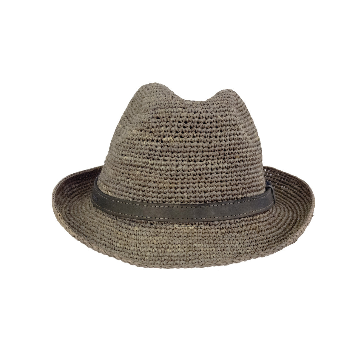 Chapeau homme borsalino gris en raphia
