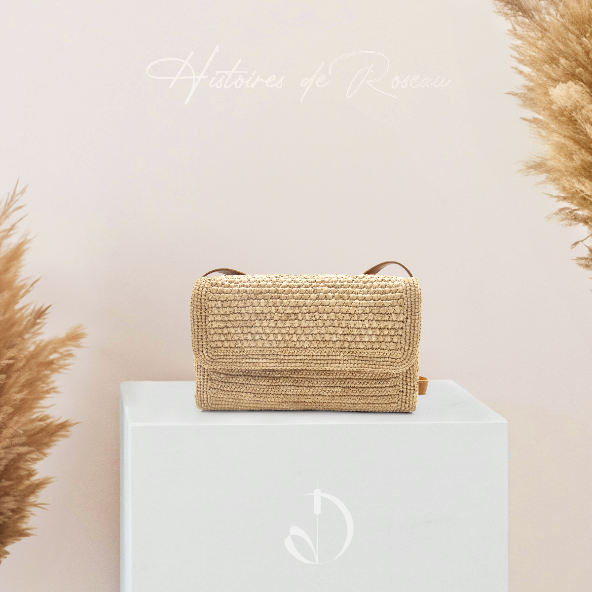alt sac à bandoulière en paille de raphia