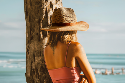 chapeau en raphia femme chic
