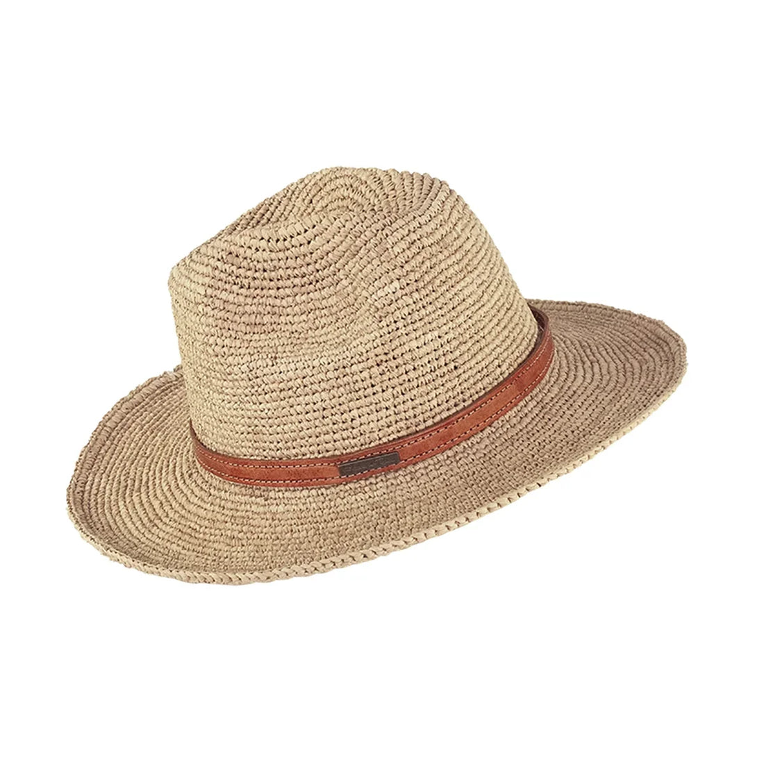 Chapeau femme Pana en raphia crocheté, style panama