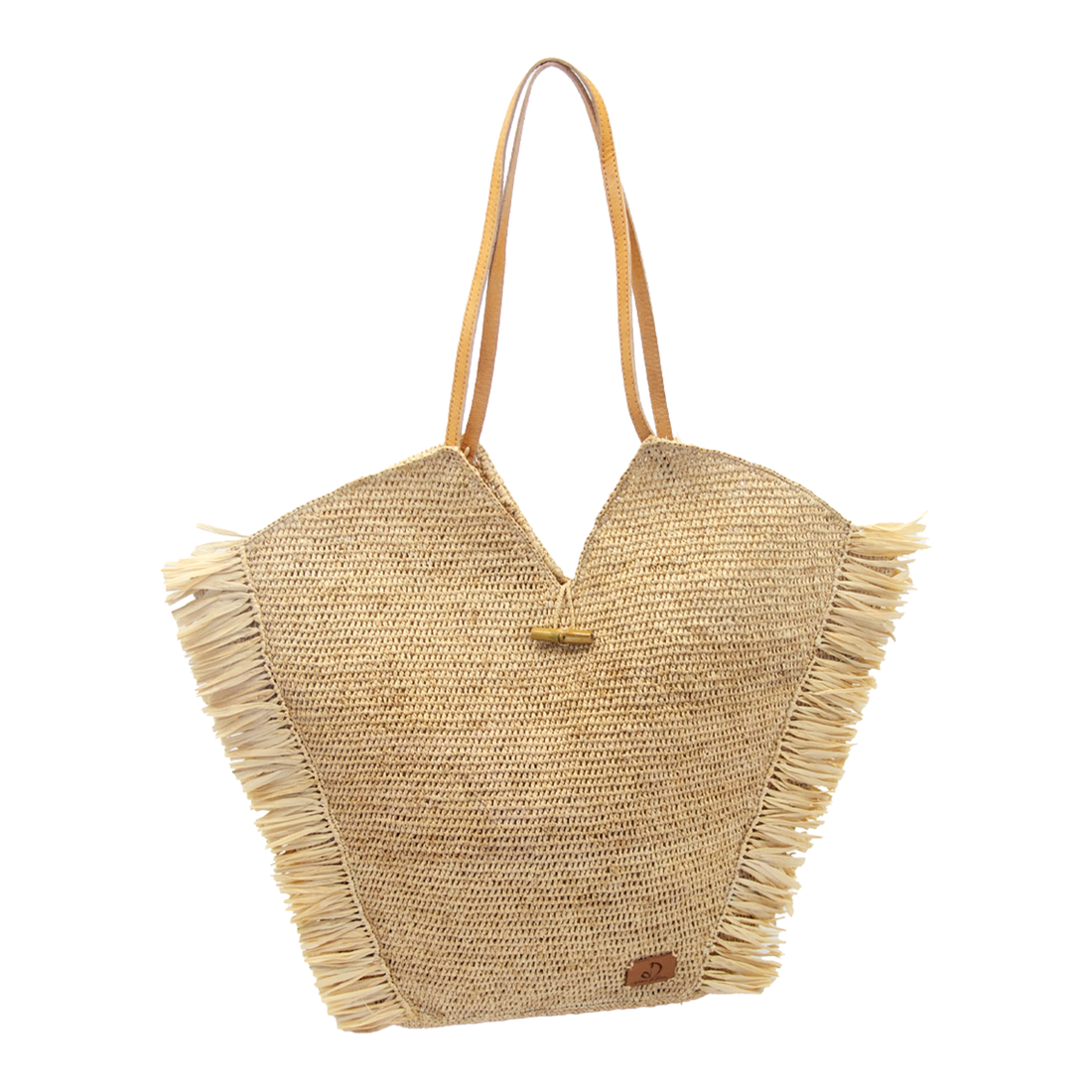 Sac cabas à franges Vaya en raphia