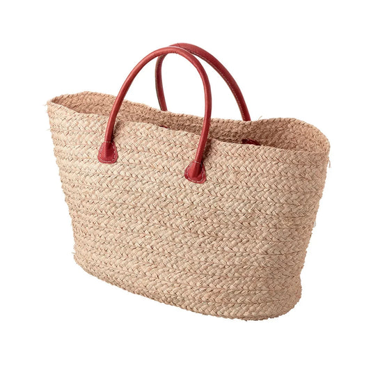 Sac de plage Hawai en fibre de raphia tressé