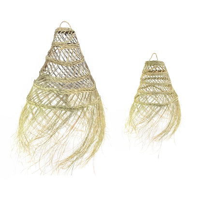 Abat jour en fibre de palmier pendante