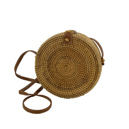 sac à main en rotin et cuir