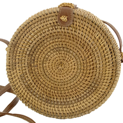 sac à main en rotin et cuir