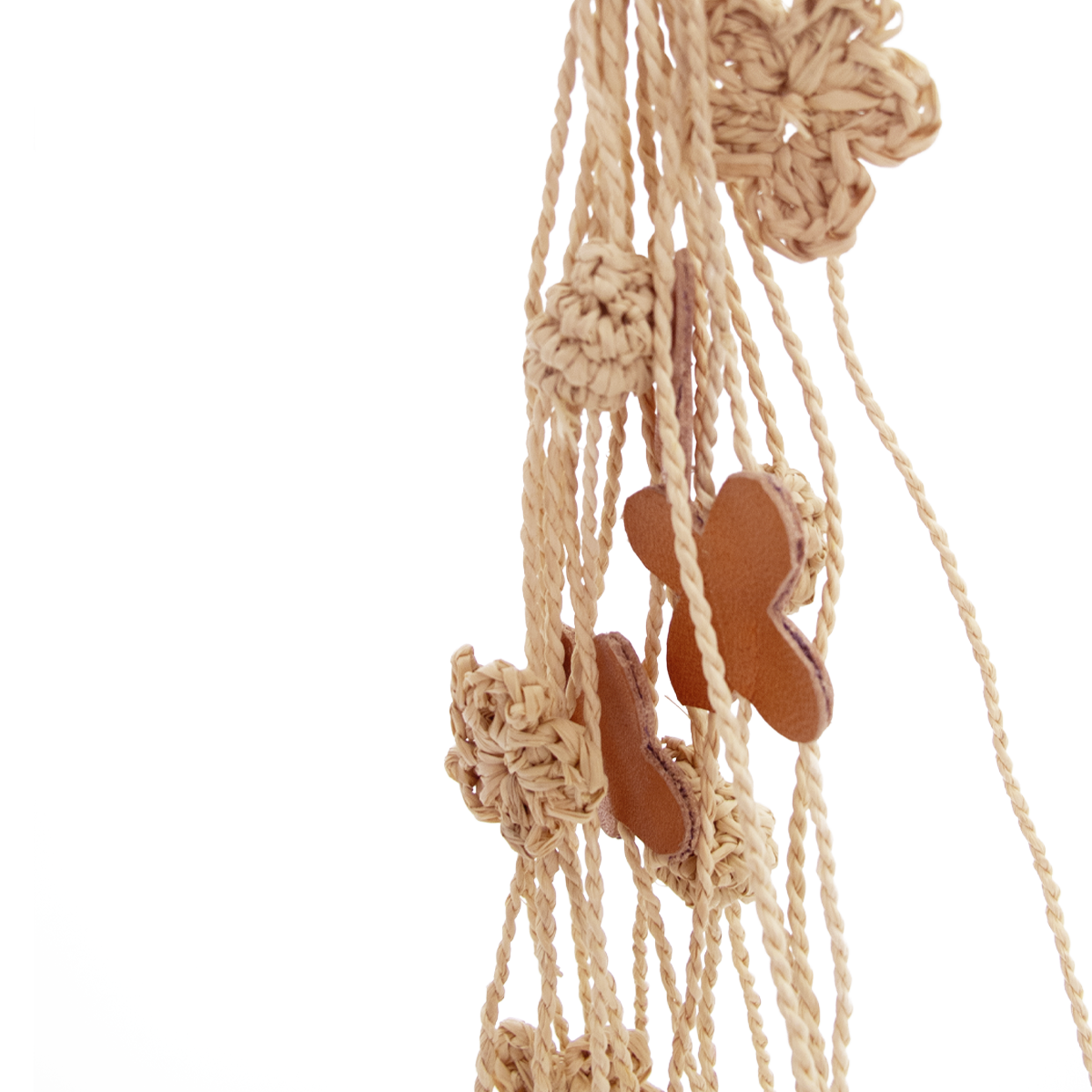 ALT bijou de sac cuir et raphia