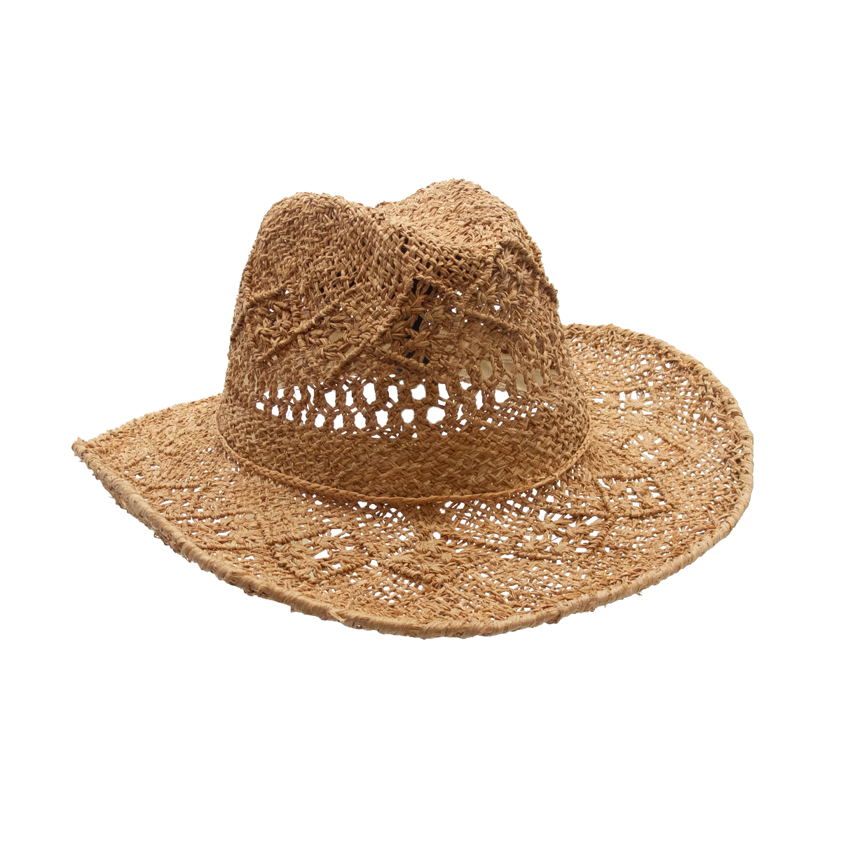 Chapeau cowboy en raphia – Histoires de roseau