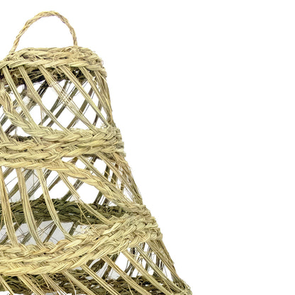 Abat jour en fibre de palmier pendante