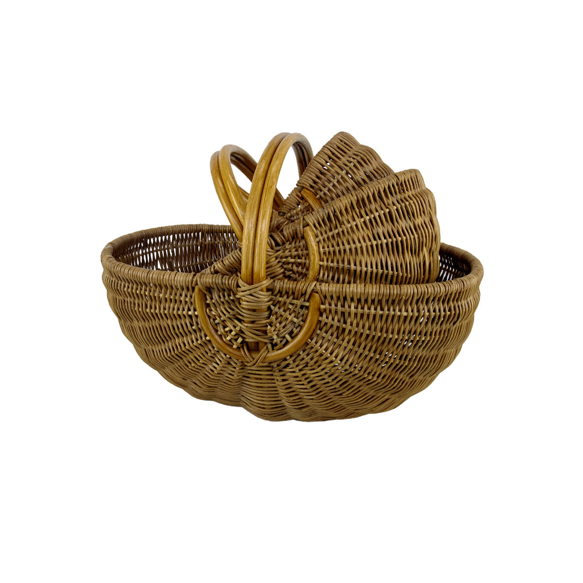 panier en rotin et corde marron