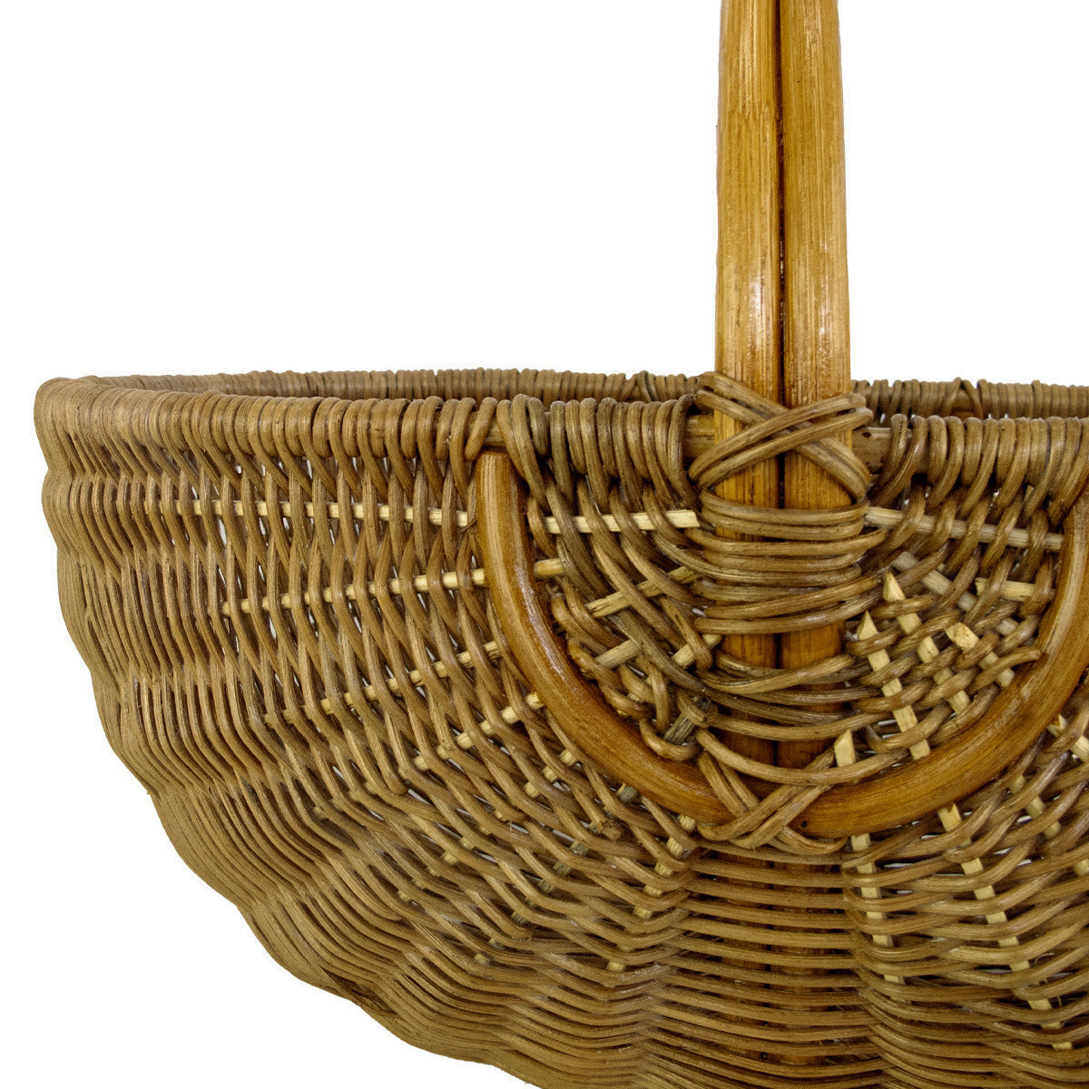 panier en rotin et corde marron