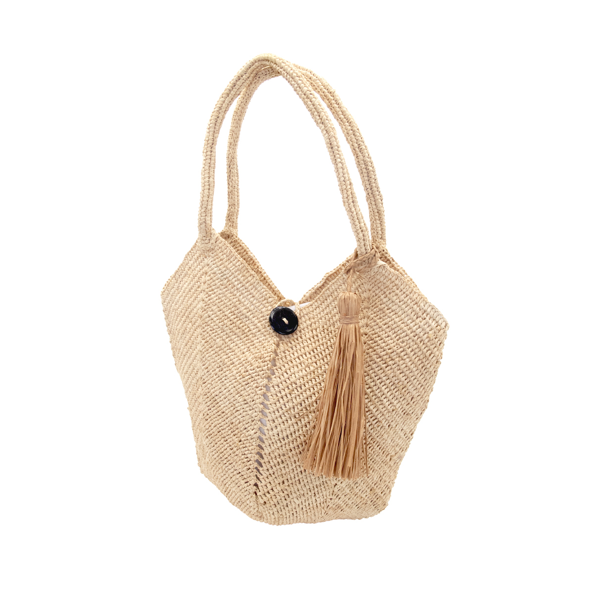 ALT charm maxi pompon en raphia beige