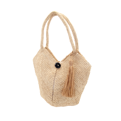ALT charm maxi pompon en raphia beige
