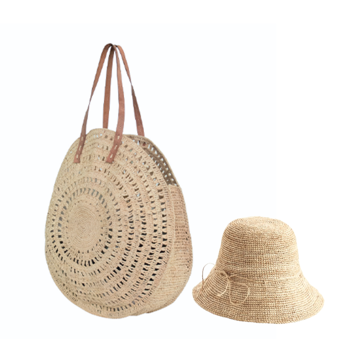 alt -50% sur le chapeau en raphia à l'achat d'un sac