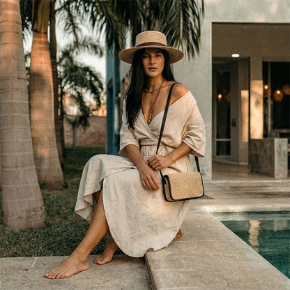 ALT pochette raphia fait main pour femme