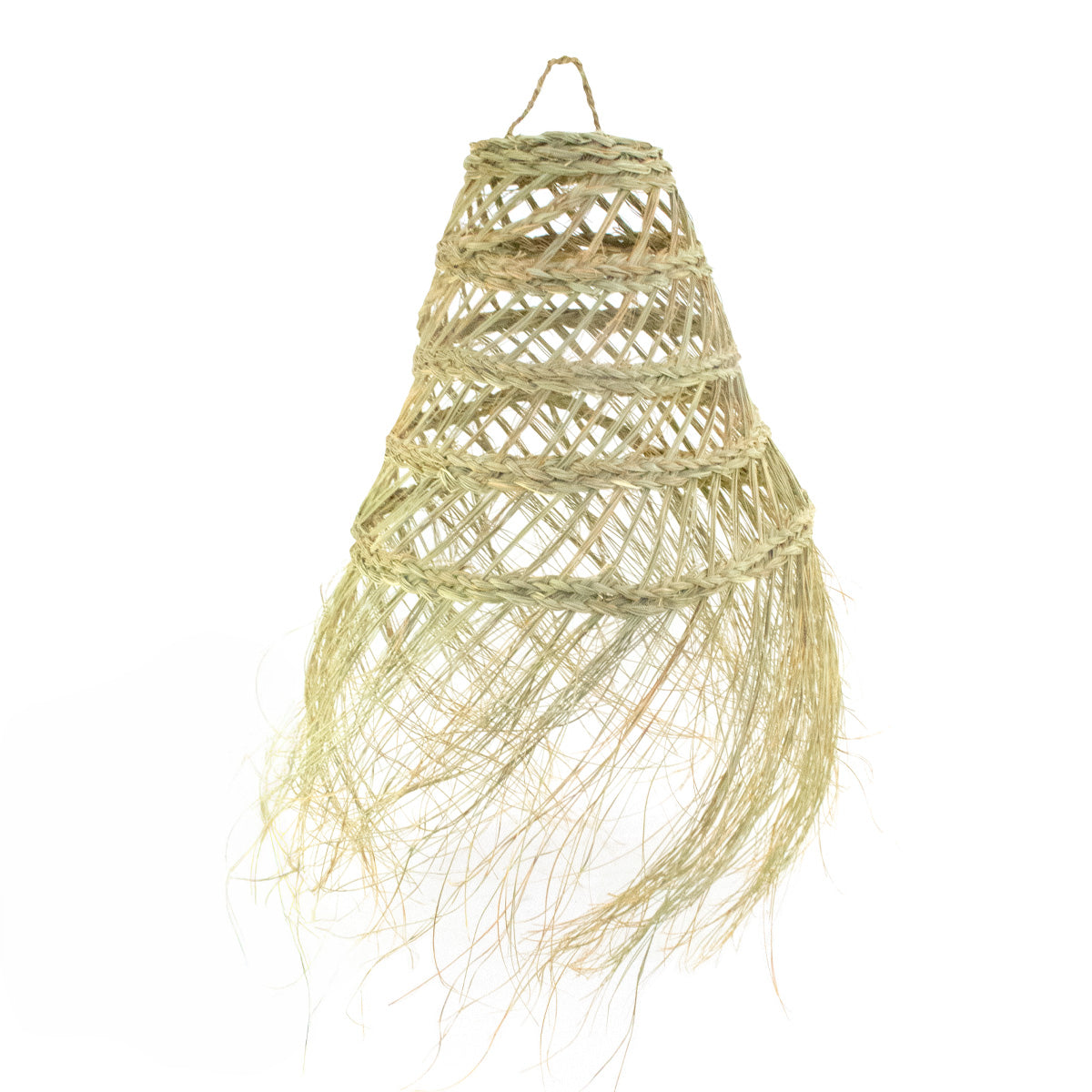 Abat jour en fibre de palmier pendante