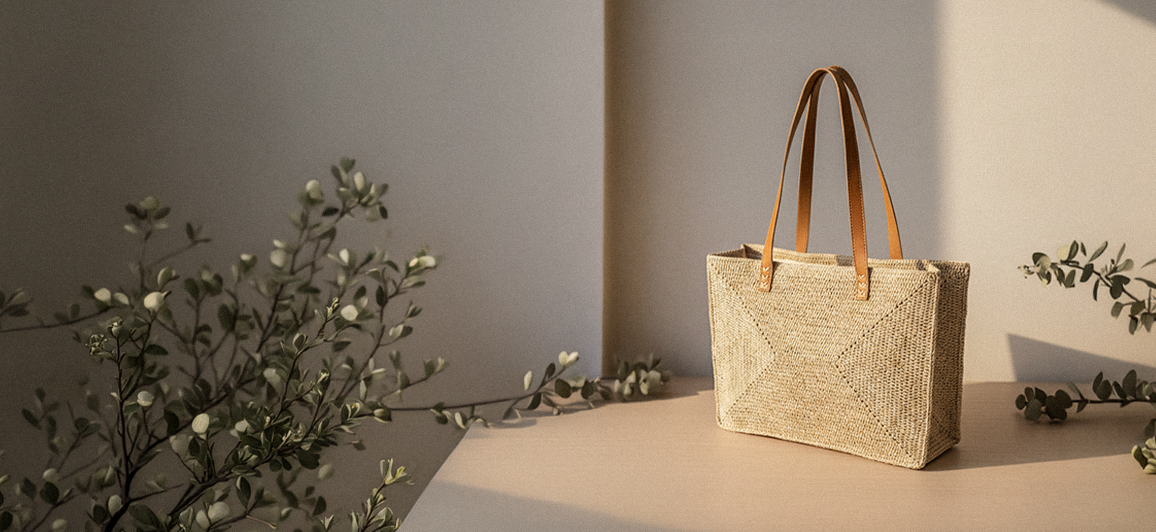 ALT sac cabas en raphia soldes hiver -50%