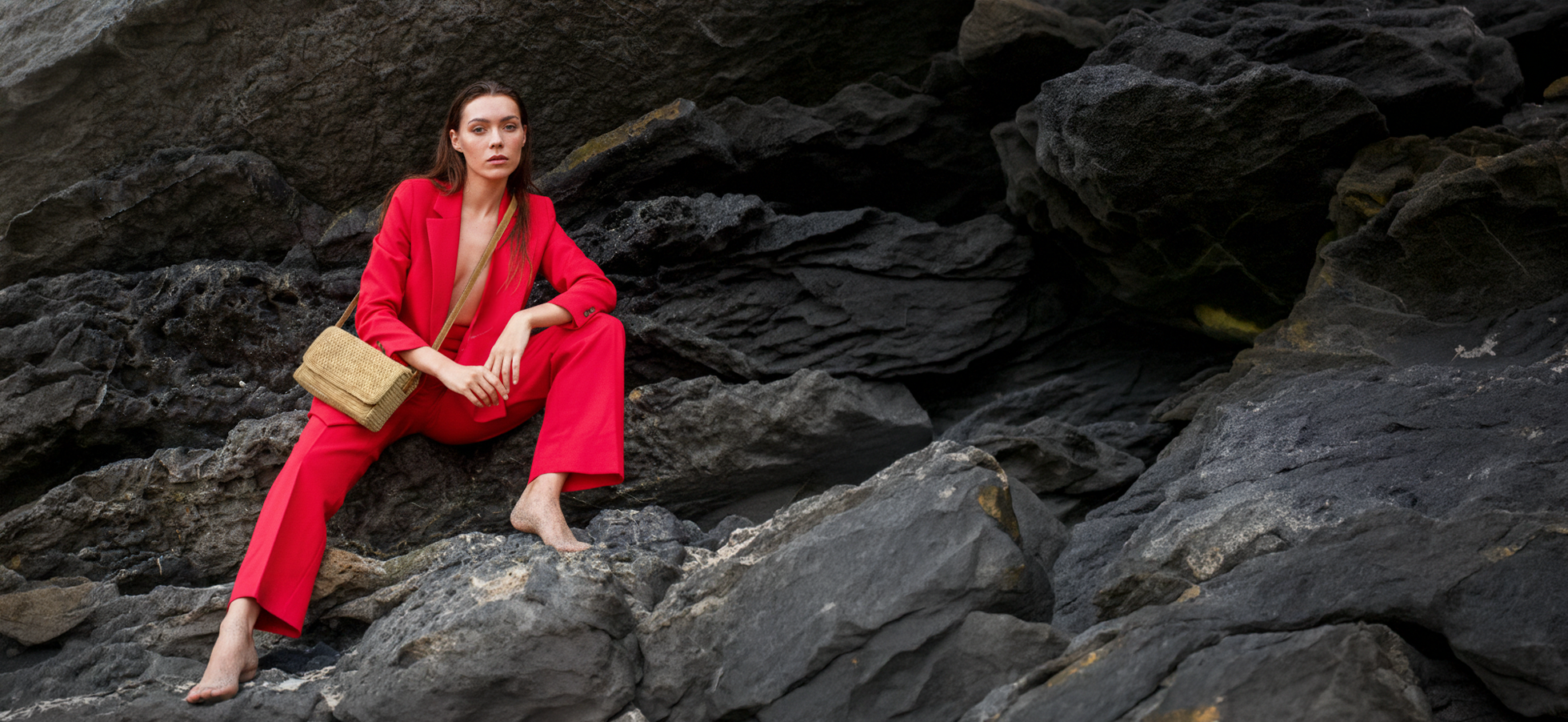 ALT pochette en raphia faite main femme saint valentin cadeau