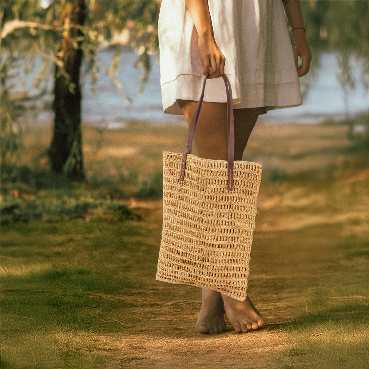 sac cabas en raphia