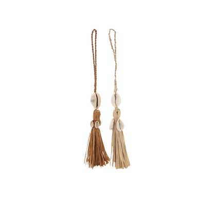 ALT charm coquillage et raphia