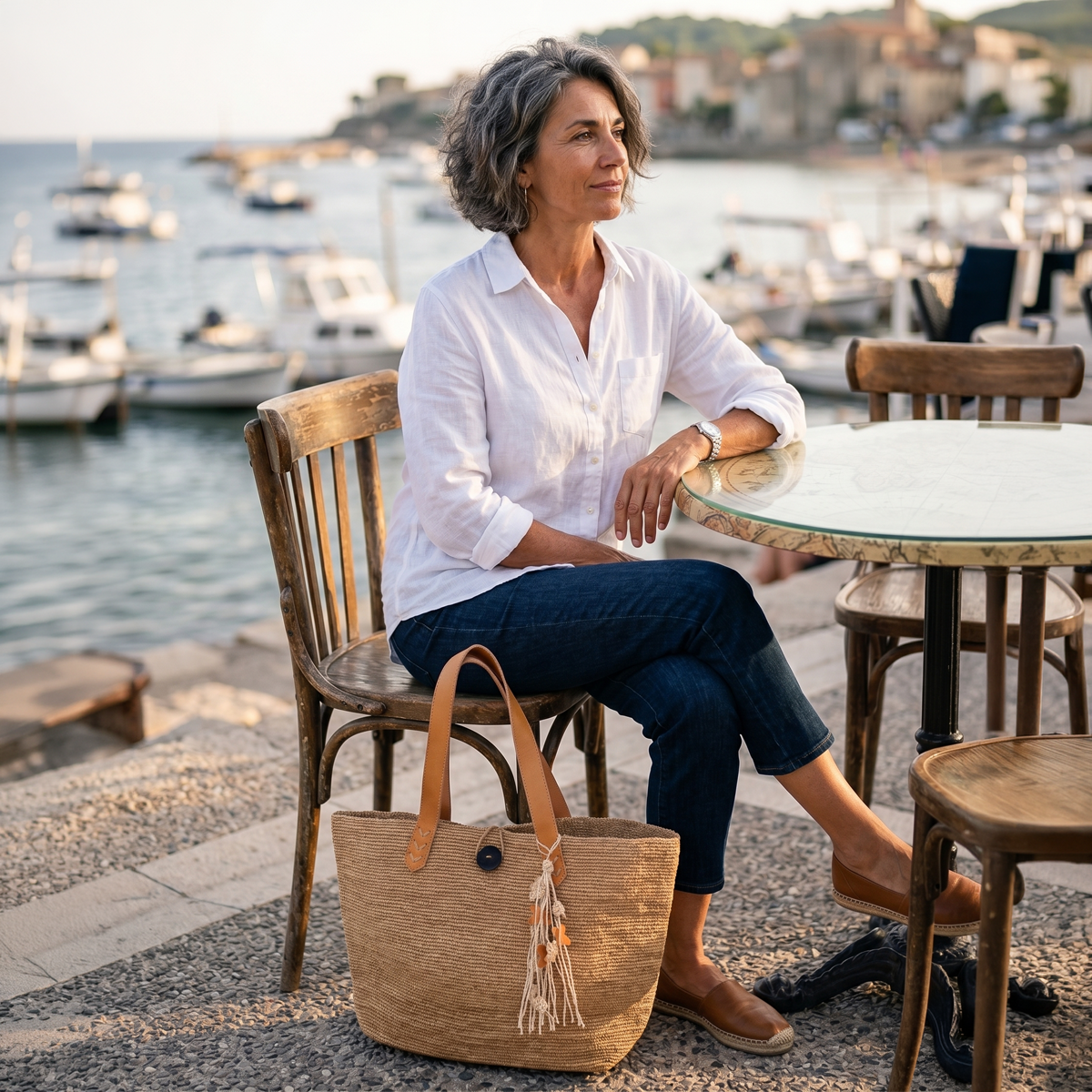 ALT bijou de sac chic et fait main en raphia et cuir