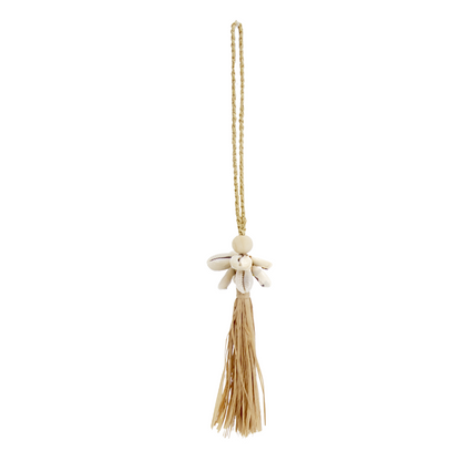 ALT charm pour sac à main en coquillage et raphia
