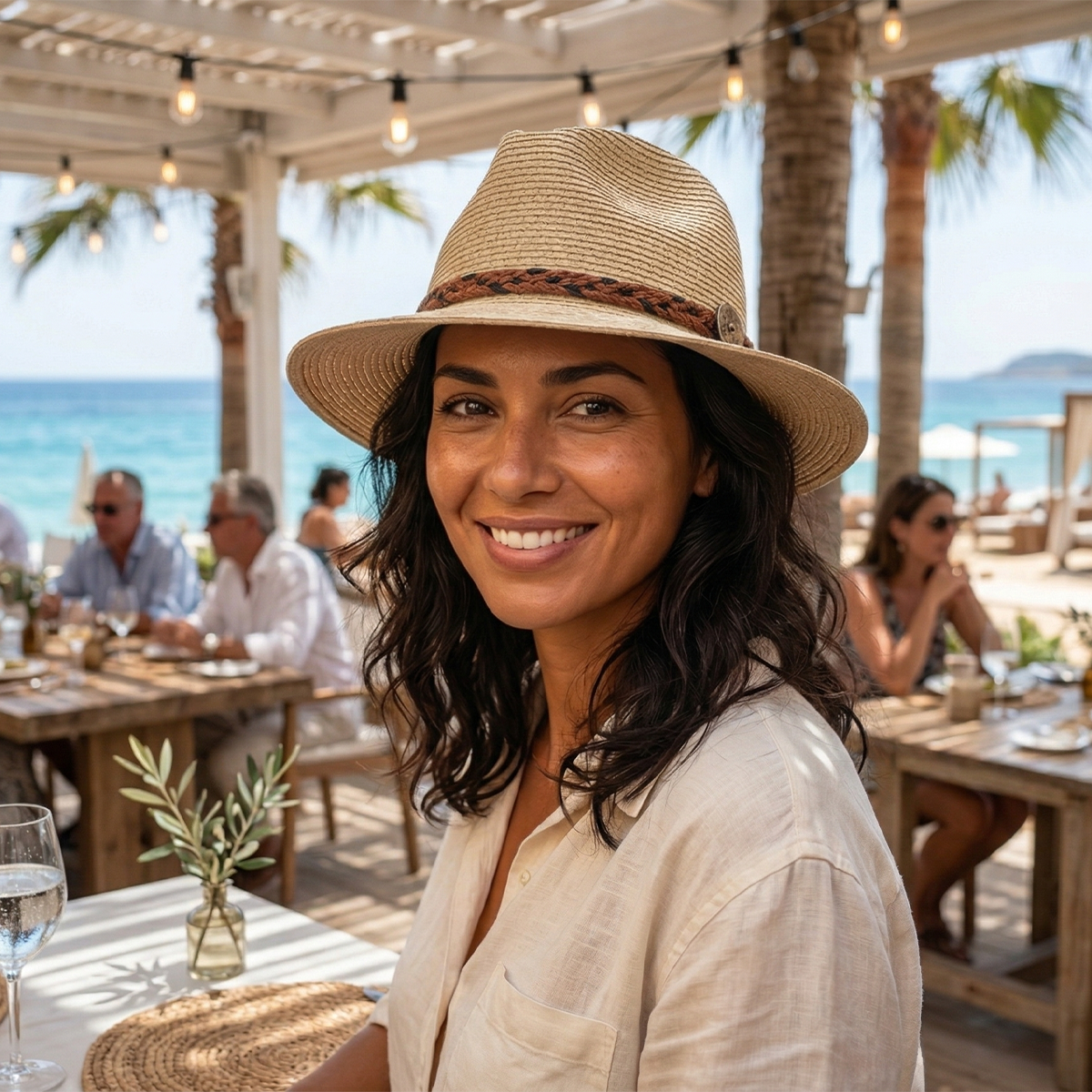 ALT chapeau de paille pour femme chic 
