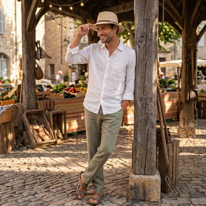 ALT chapeau de paille pour homme look élégant