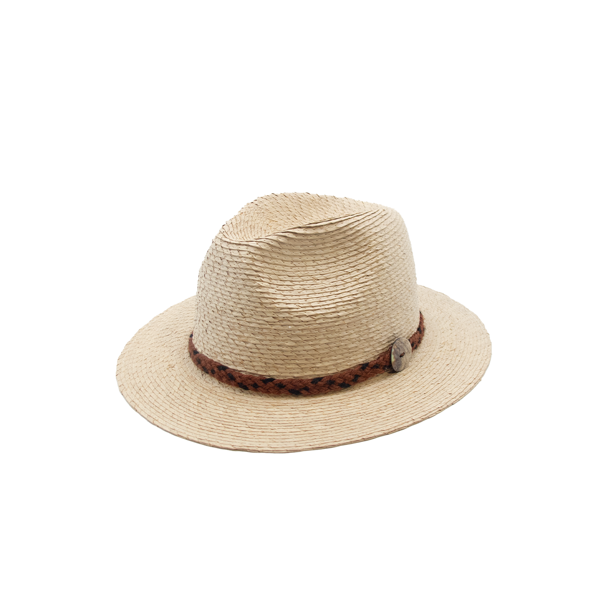 ALT chapeau de paille unisexe marron et noir