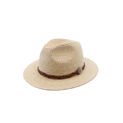 ALT chapeau de paille unisexe marron et noir
