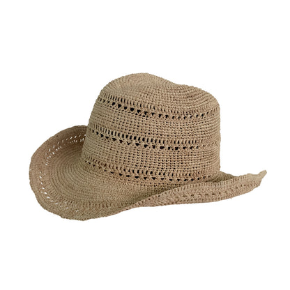 alt chapeau pour femme style cowboy raphia et paille