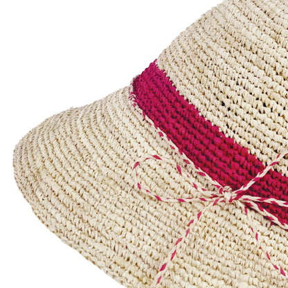 alt chapeau en paille femme style cloche rouge