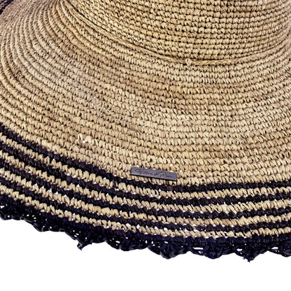 alt chapeau de plage pour femme en paille de raphia