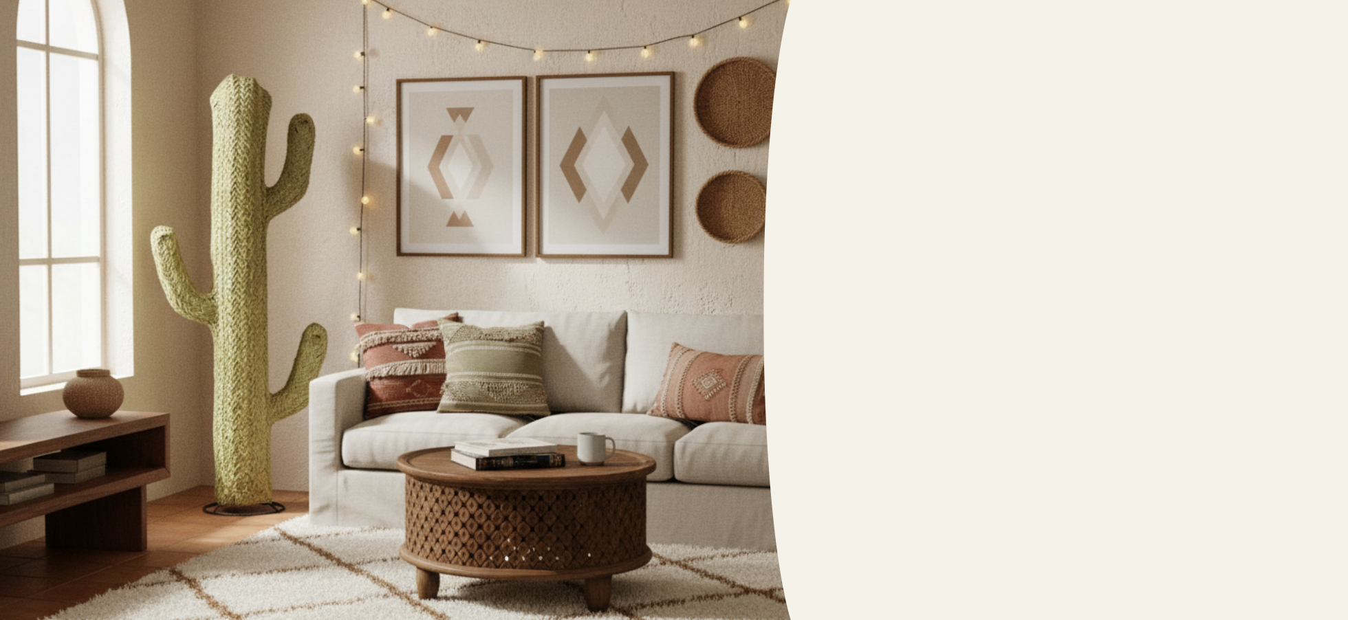 alt décoration d'intérieur fait main grand cactus