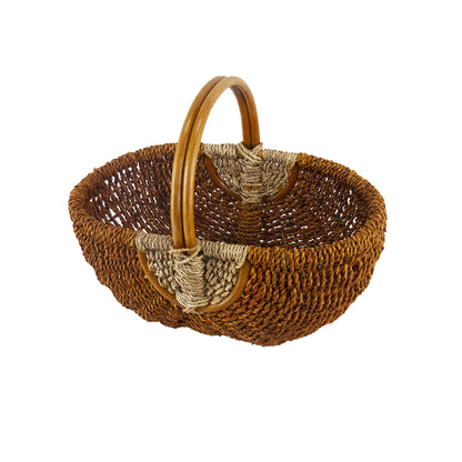 ALT panier en corde et rotin marron
