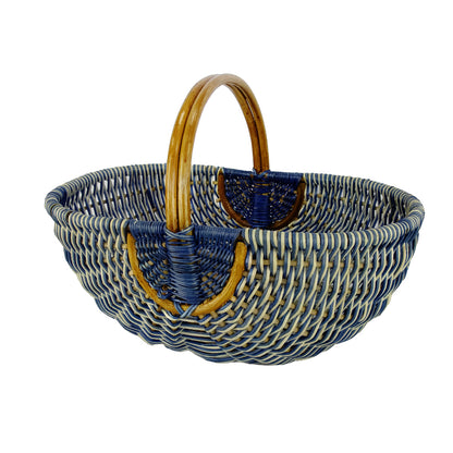 ALT panier en rotin et osier bleu 