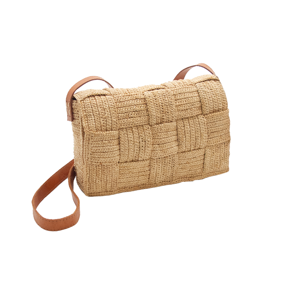 ALT pochette en raphia et en crochet pour femme