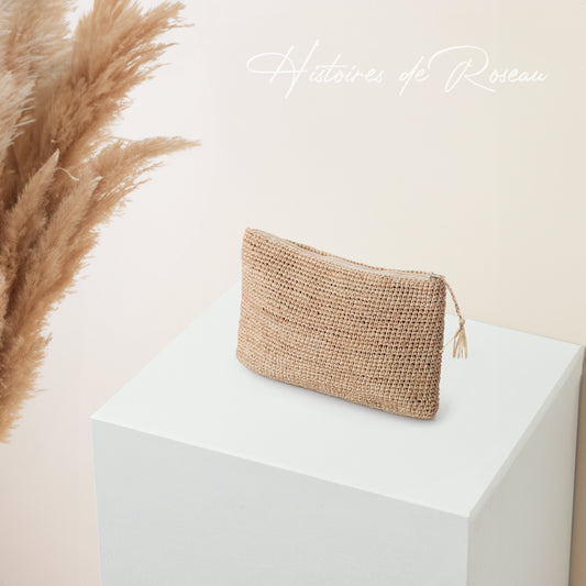 pochette raphia femme