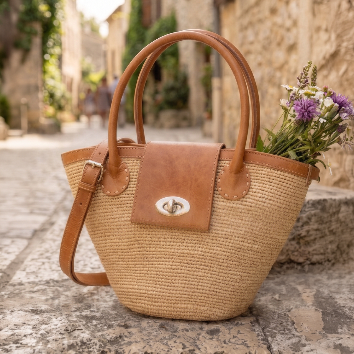ALT sac en raphia pour femme d'été