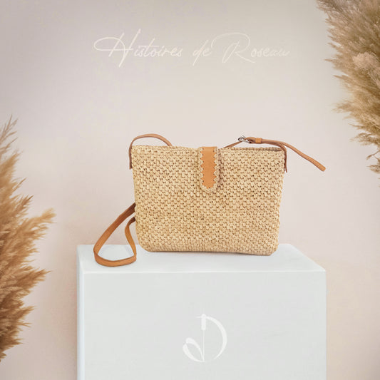 alt sac bandoulière pour femme en paille de raphia