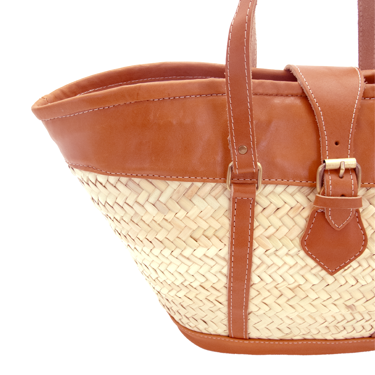 ALT sac cabas en cuir et paille femme