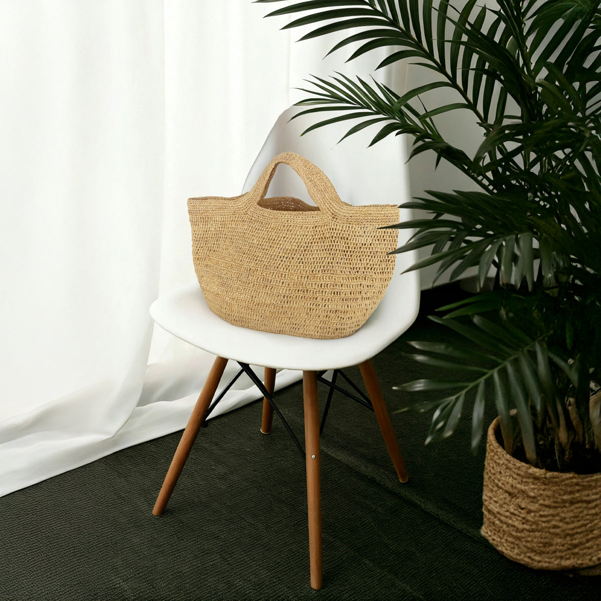 alt sac cabas pour femme en raphia et paille