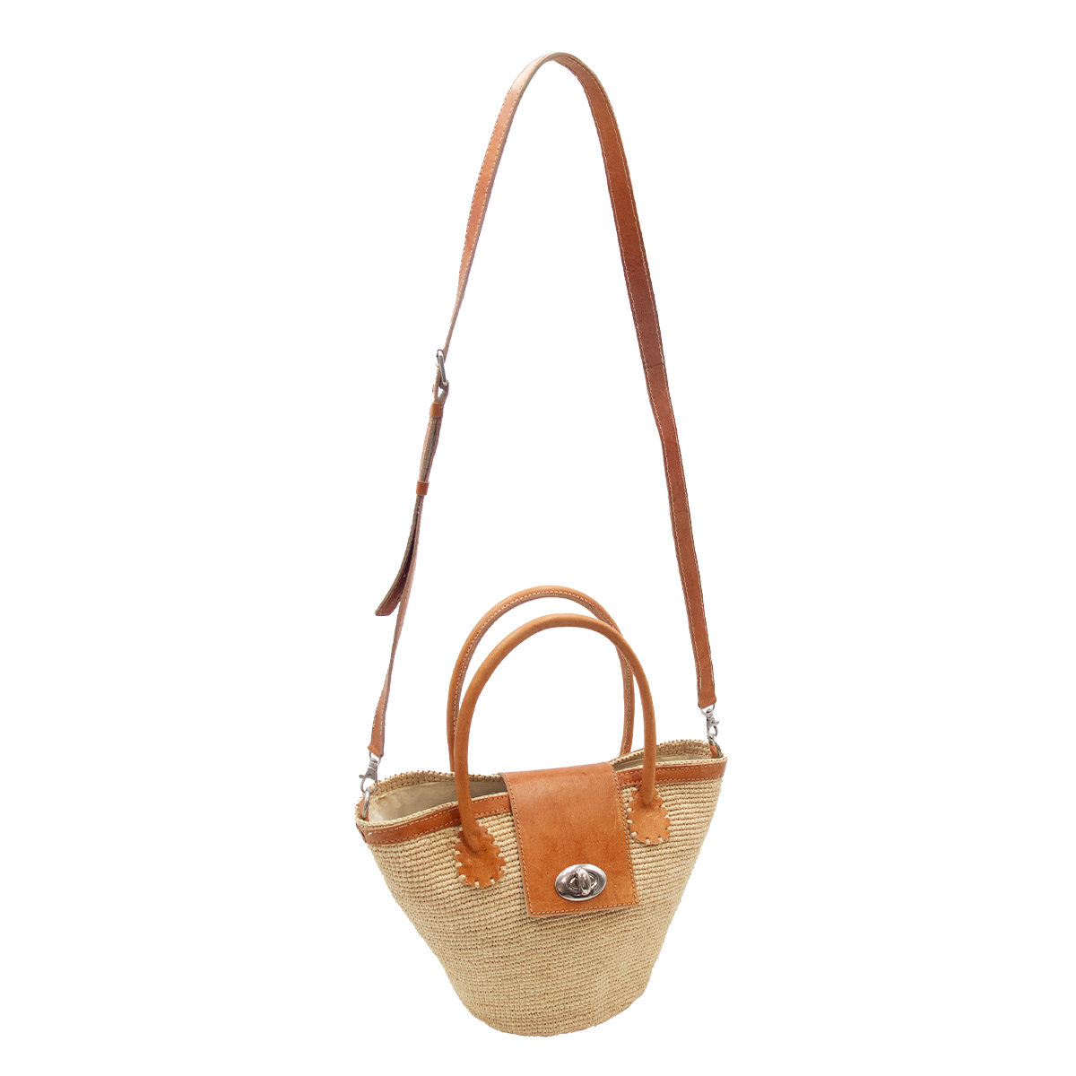 ALT sac en raphia et cuir pour sac cabas femme