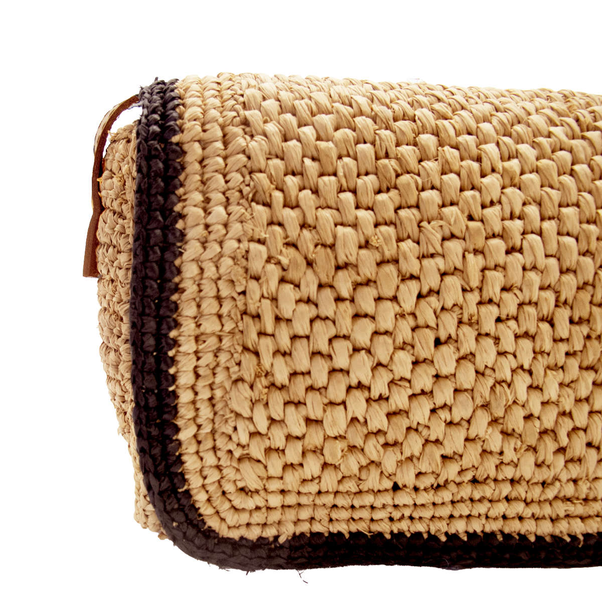 ALT sac en raphia crochet noir femme chic
