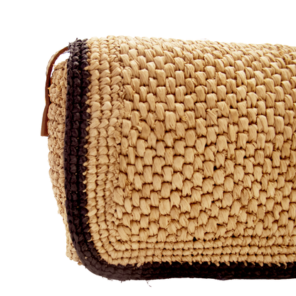 ALT sac en raphia crochet noir femme chic
