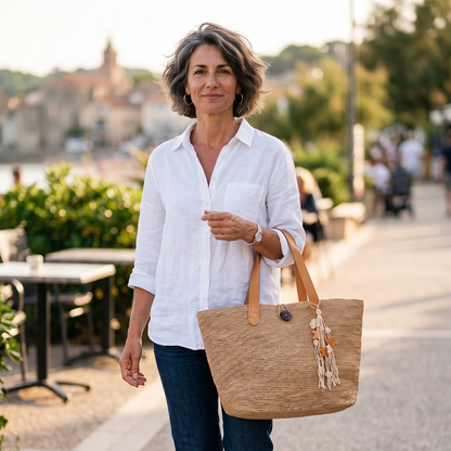 ALT sac en raphia tenue femme bijou de sac