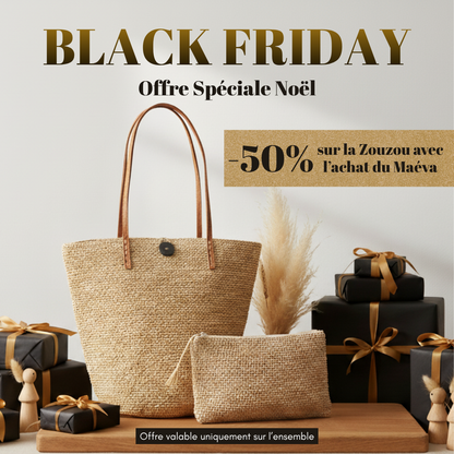 alt sac et pochette en raphia pour le black friday
