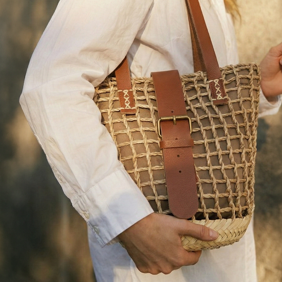 ALT sac cabas femme fait main chic et cuir