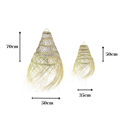 Abat jour en fibre de palmier pendante